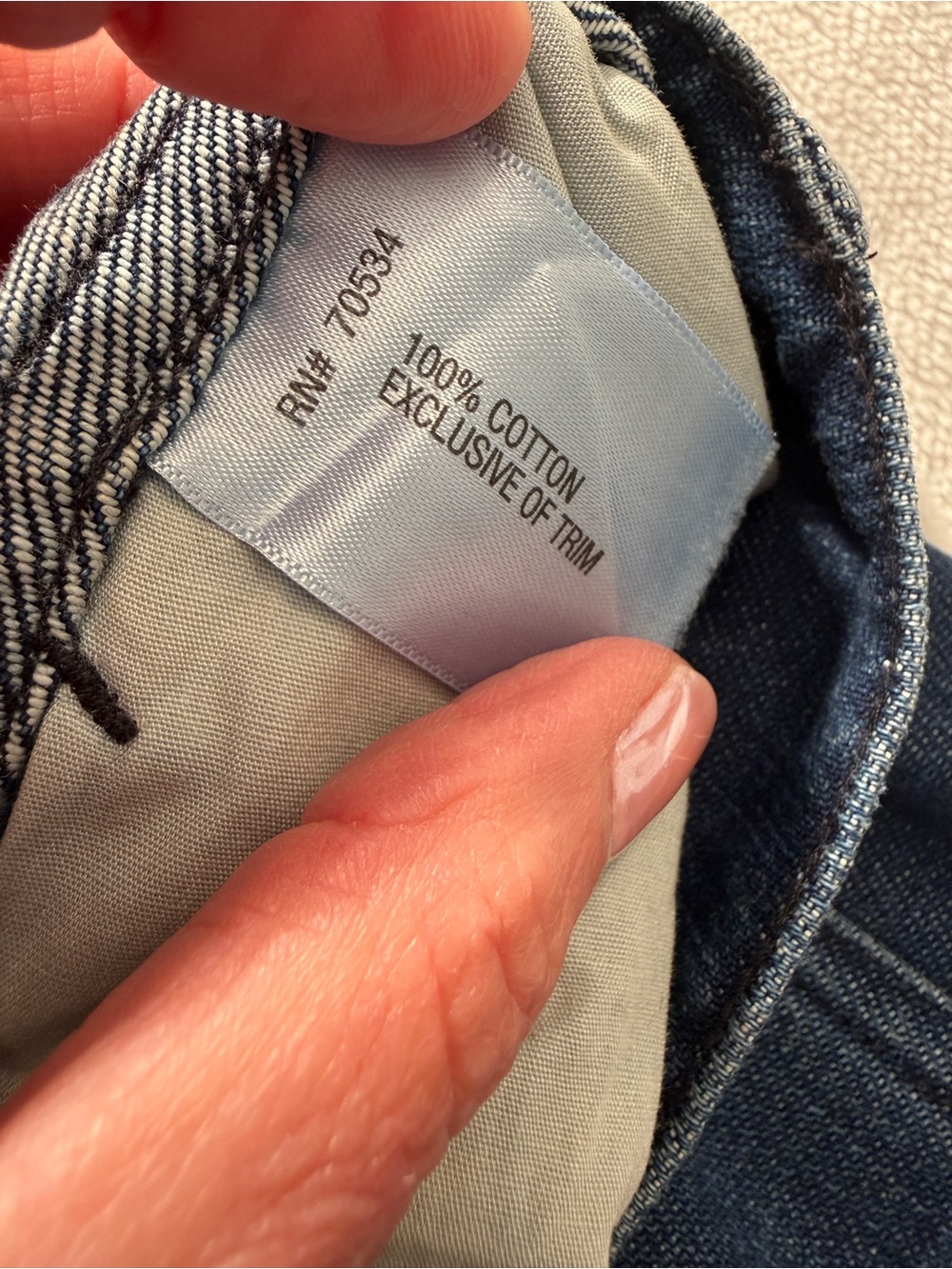 Orvis Denim Maxi Skirt Size 14 Blue 100% Cotton Paneled A-Line Back Slit - Picture 6 of 8